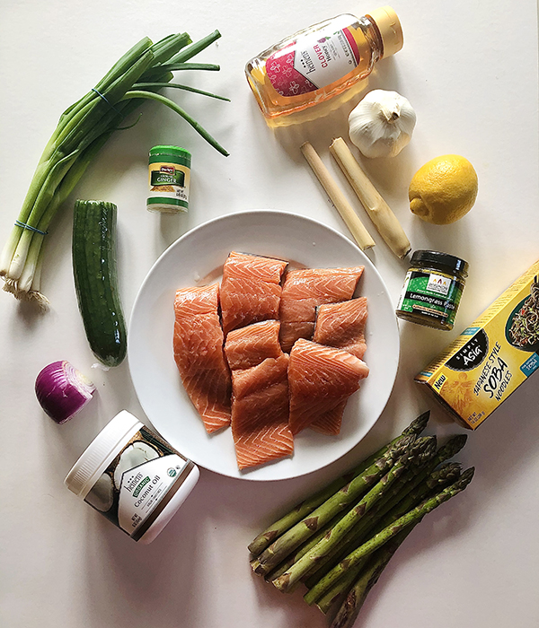 Salmon Soba Noodle Salad Ingredients
