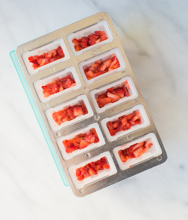 Strawberries & Cream Popsicles