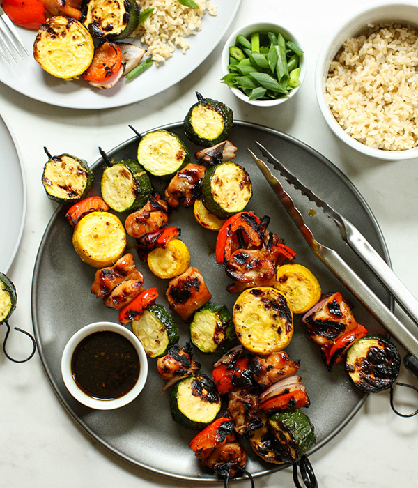 Teriyaki Chicken and Vegetable Kebabs