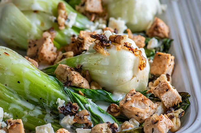 Baby Bleu Grilled Bok Choy Salad