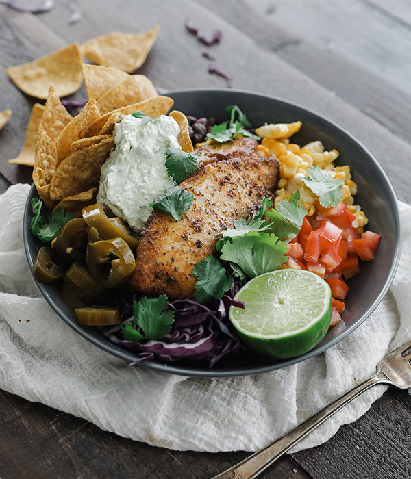 Blackened Fish Taco Bowl