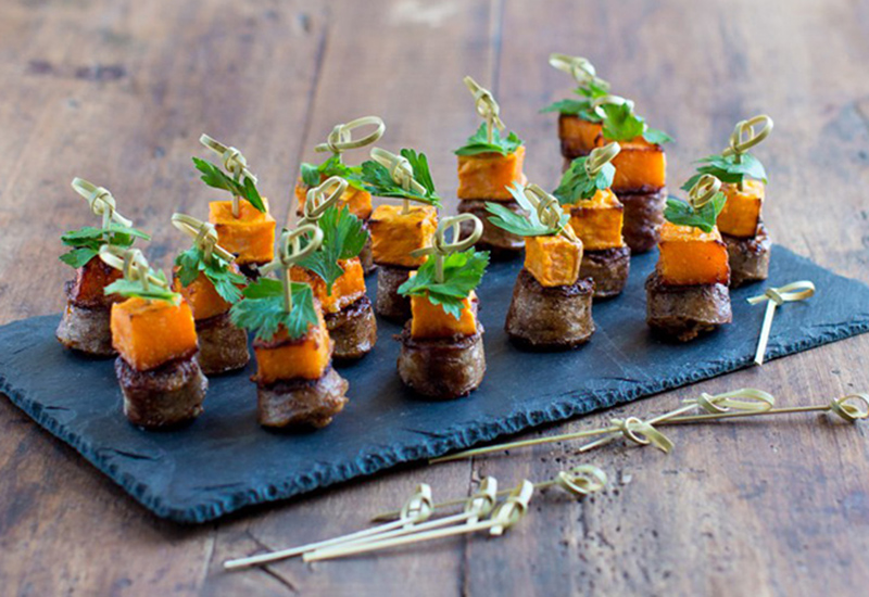 Butternut Squash and Chorizo Skewers