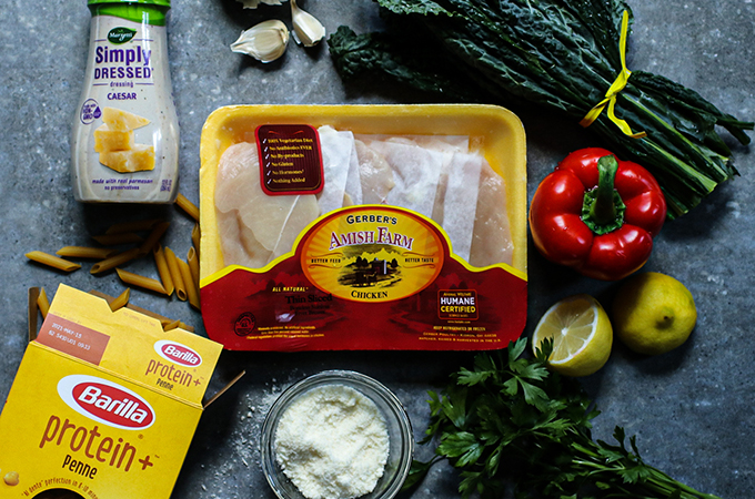 Chicken Caesar Pasta Ingredients