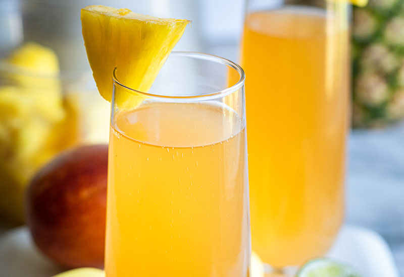Goji Pineapple Mimosas