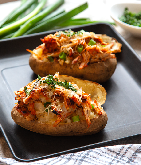 Tomato and Basil Twice Baked Potatoes