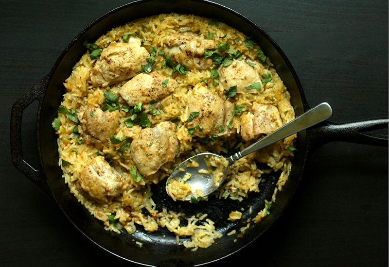 One Pan Arroz con Pollo Verde