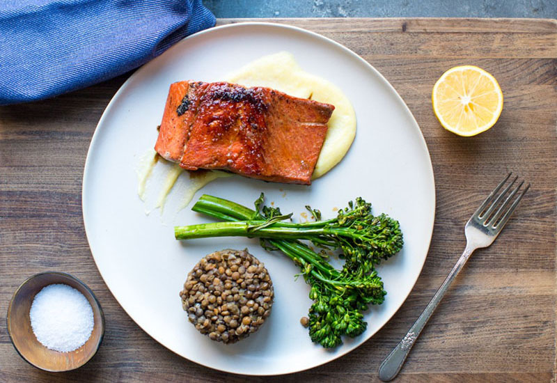 Pan Seared Alaskan Salmon with Meyer Lemon Sauce