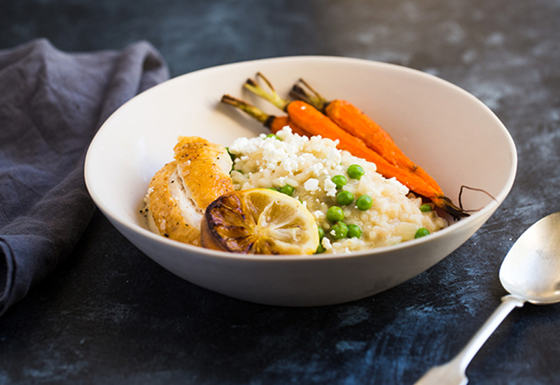Risotto with Peas and Goat Cheese
