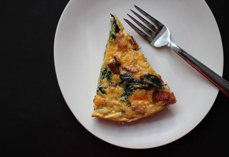 Spicy Chard & Ham Frittata