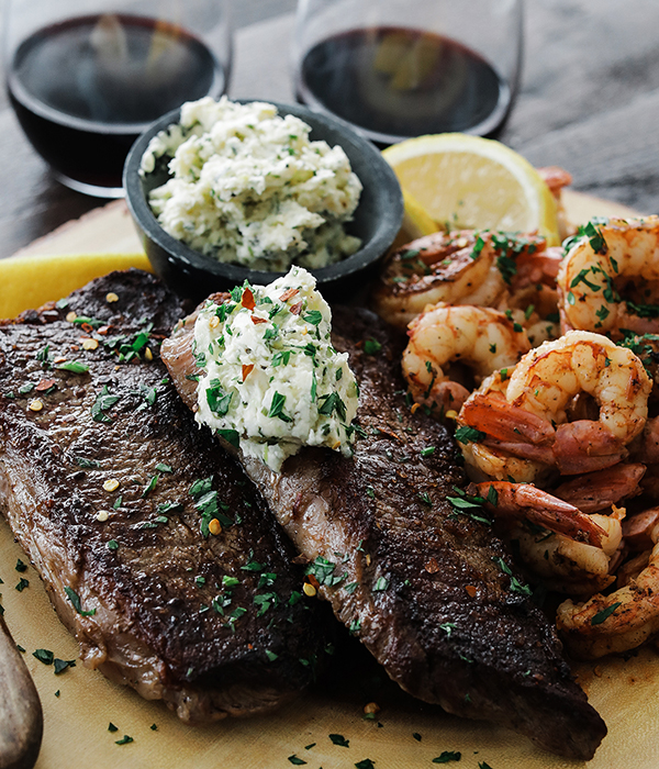 Steak and Shrimp Skillet