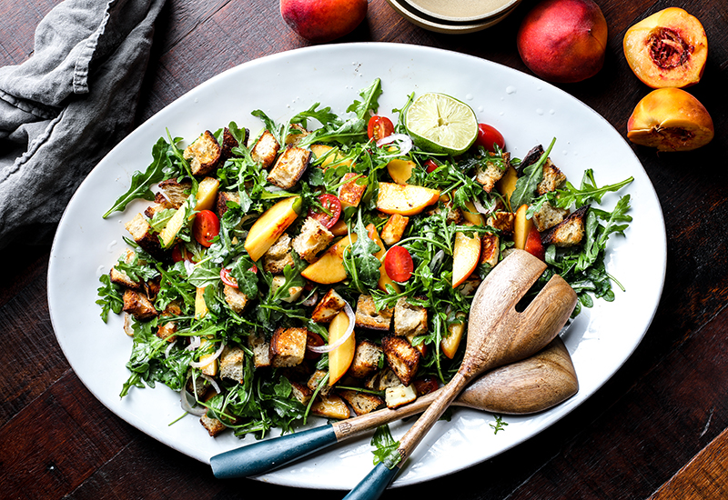 Peach & Arugula Salad