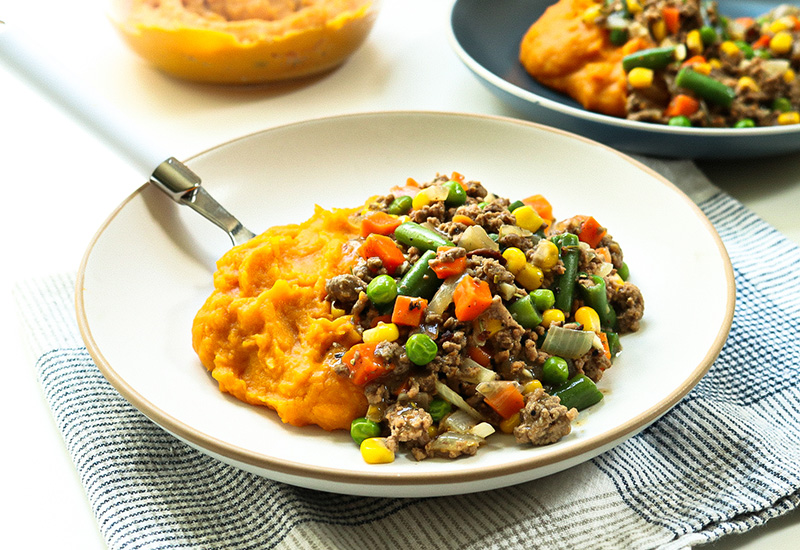 Upside-Down Shepherd’s Pie with Sweet Potatoes