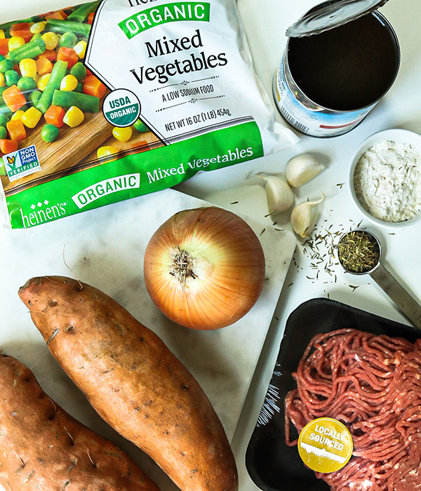 Upside-Down Shepherd's Pie Ingredients