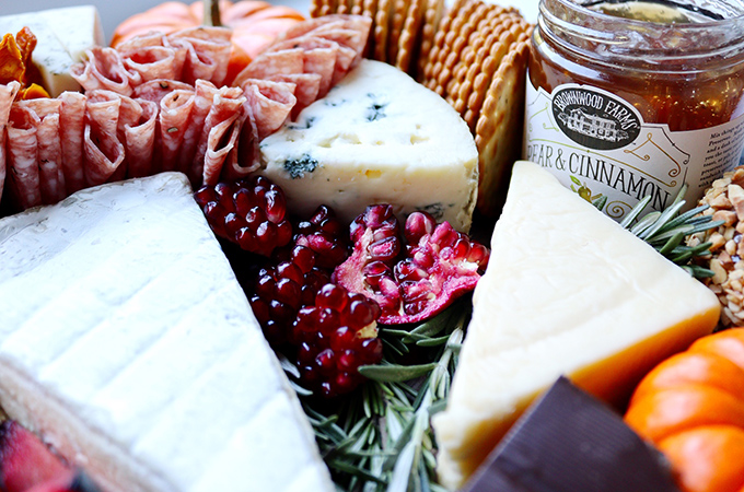 Fall Charcuterie Board Close Up