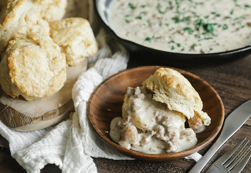 Homemade Biscuits and Gravy