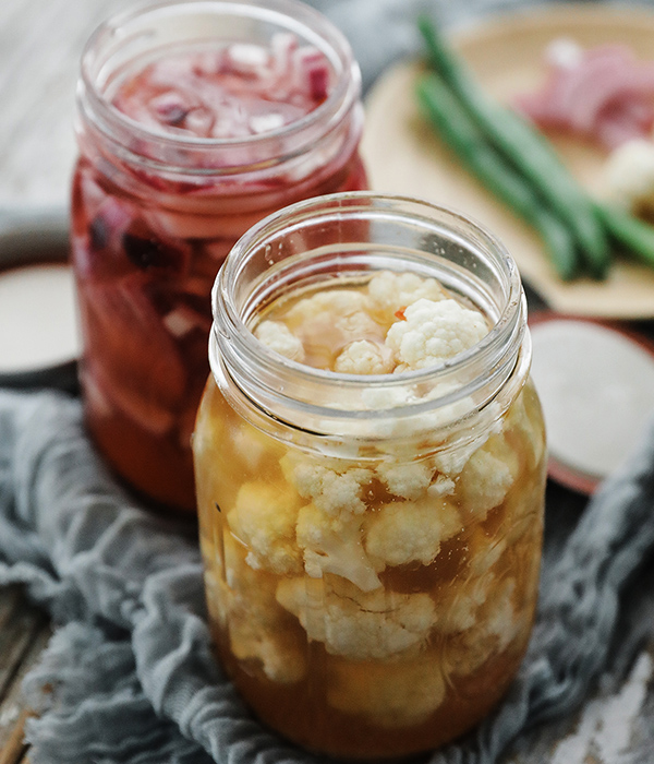 Pickled Vegetables in Mason Jar