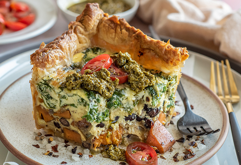 Sweet Potato and Kale Quiche