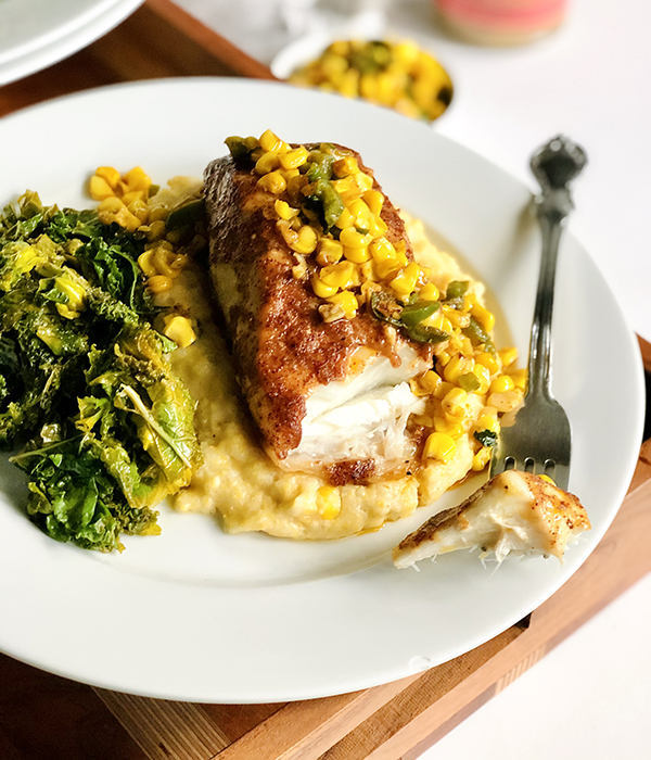 Maple Chili Glazed Halibut