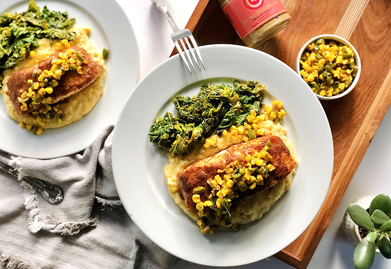 Maple Chili Glazed Halibut