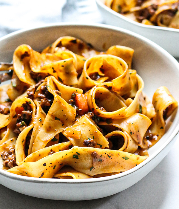 One Pot Beef Ragu on Plate