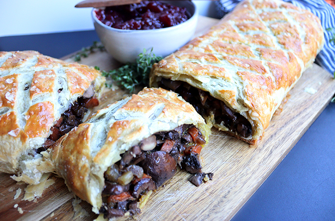 Mushroom Wellington Sliced