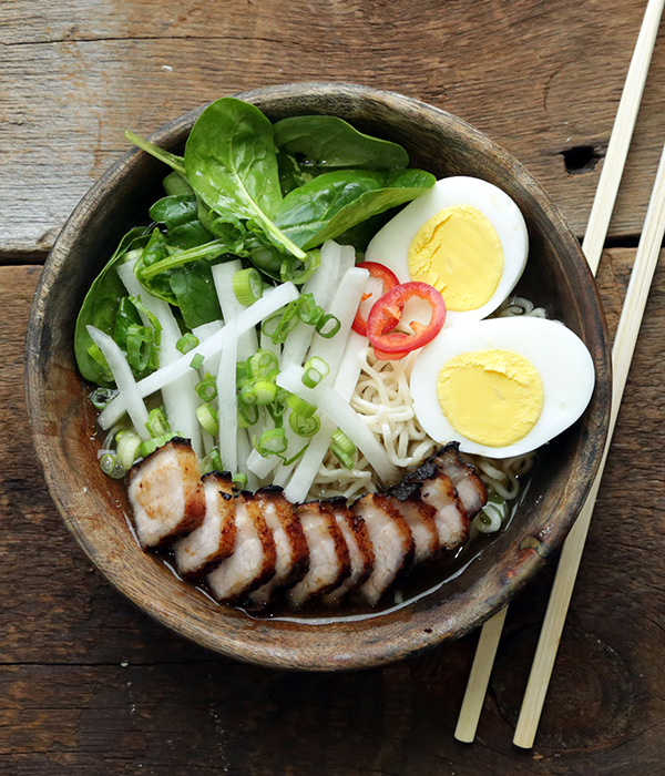 Pork Belly Ramen Noodle Bowl