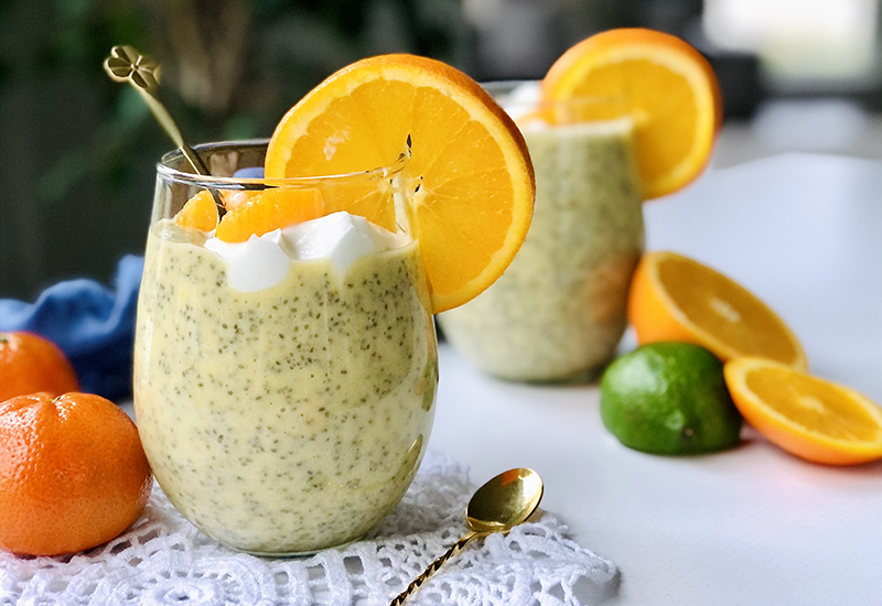 Mandarin Creamsicle Chia Pudding
