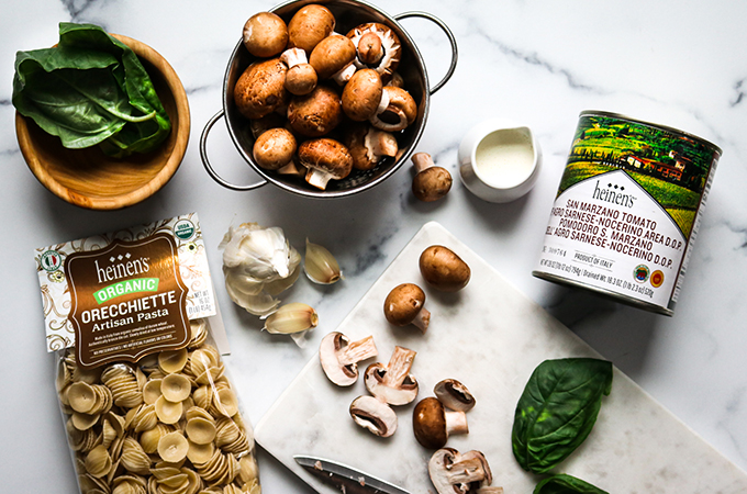 Orecchiette alla Rosa Ingredients