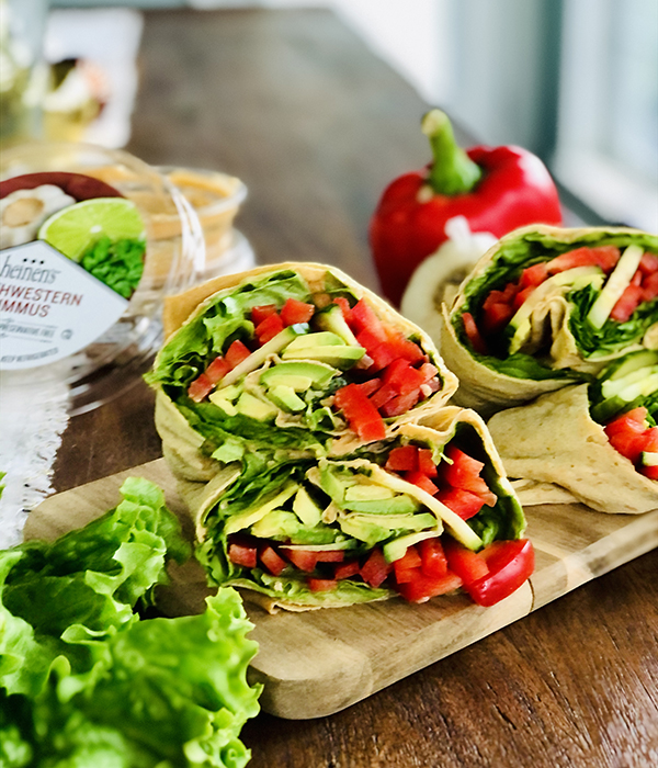 Southwestern Hummus Wraps