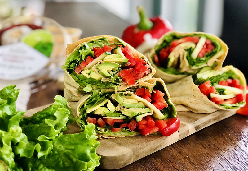 Southwestern Hummus Wraps