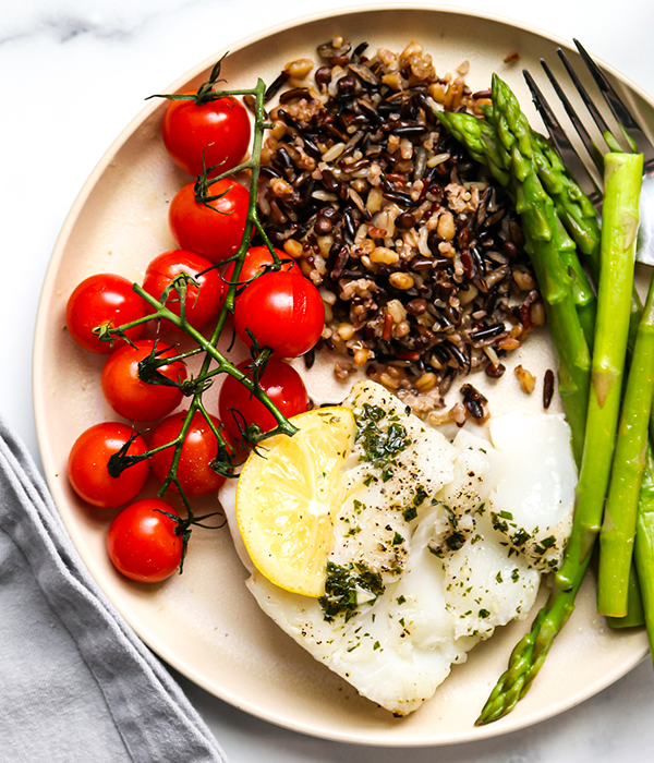 Baked Cod with Lemon and Herbs