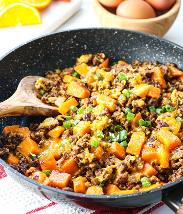 Beef and Sweet Potato Scramble