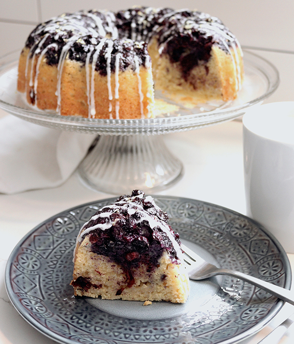 Blueberry Lemon Cornmeal Bundt Cake