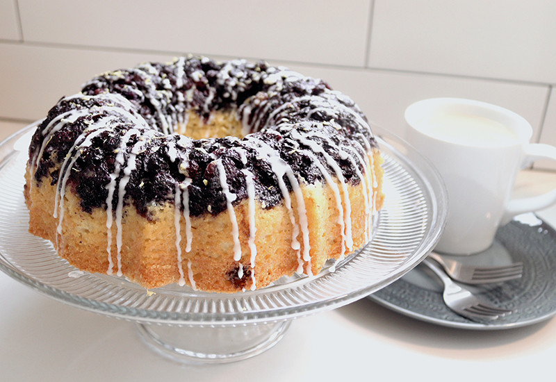 Blueberry Lemon Cornmeal Bundt Cake