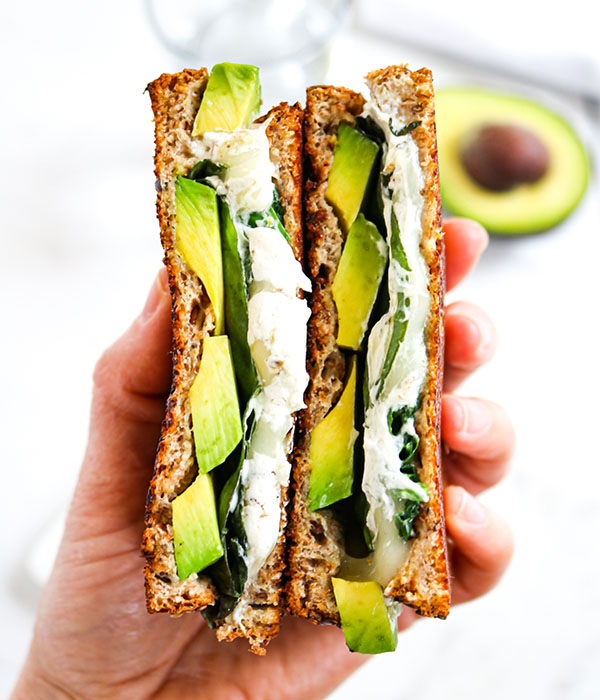 Avocado and Goat Cheese Grilled Cheese