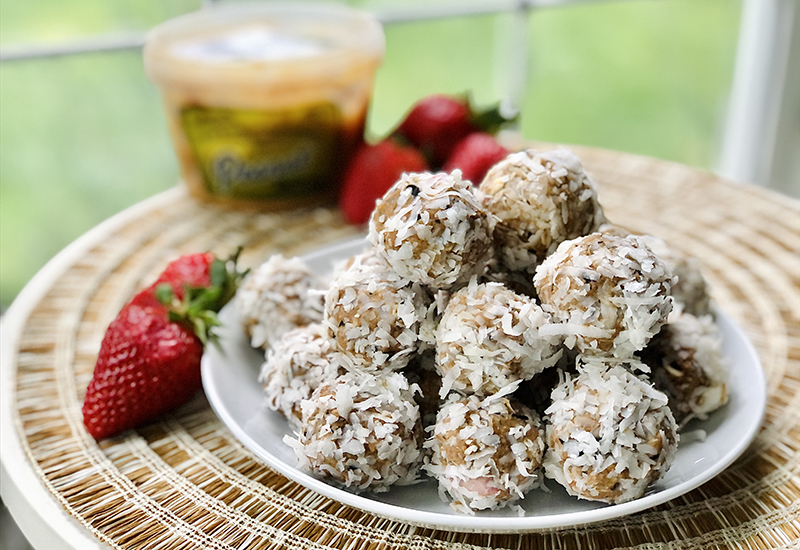 Coconut Peanut Butter & Berry Truffle Treats