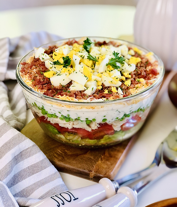 Grilled Cobb Layered Salad