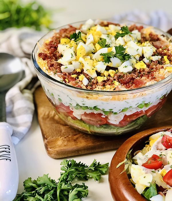 Grilled Cobb Layered Salad