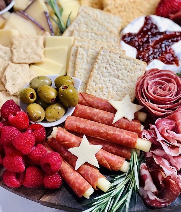 Patriotic Grazing Board Red Foods