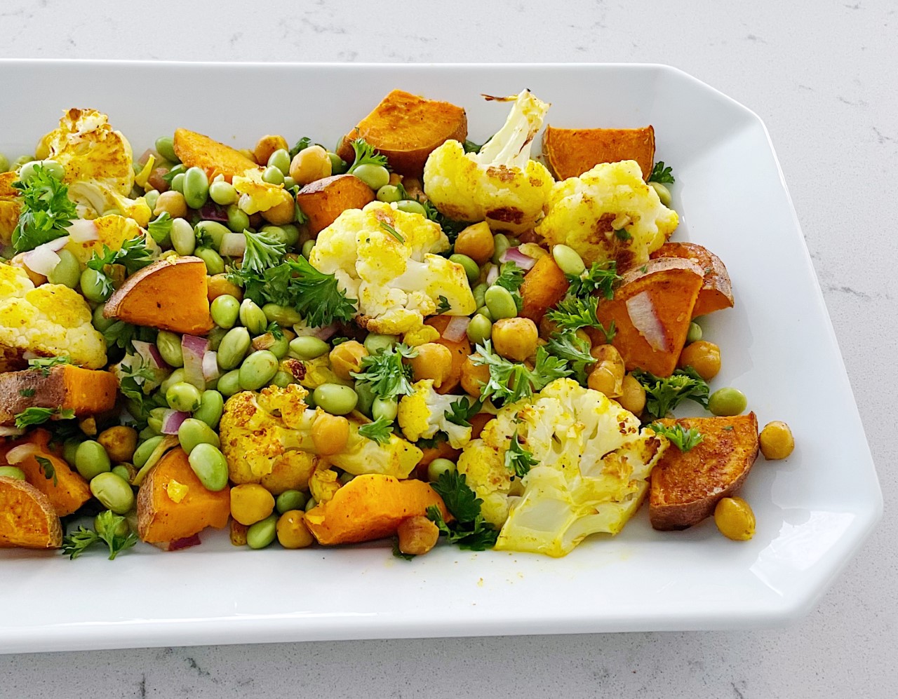 Roasted Veggies with Edamame