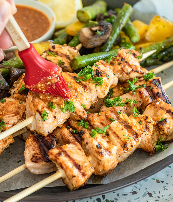 Grilled Salmon Skewers