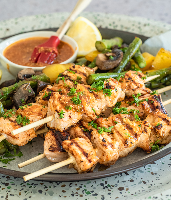 Grilled Salmon Skewers