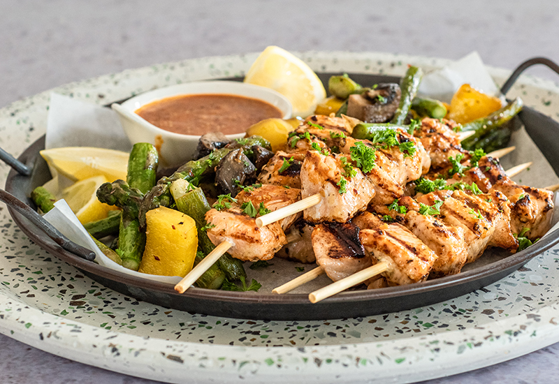 Grilled Salmon Skewers