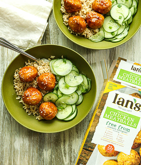 Korean BBQ Meatball Bowls