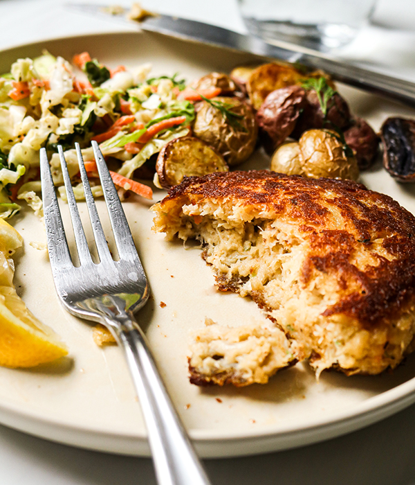 Heinen's Seafood Cakes on a Plate