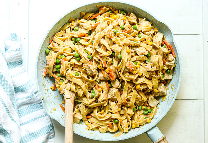 Chicken Pot Pie Skillet with Noodles