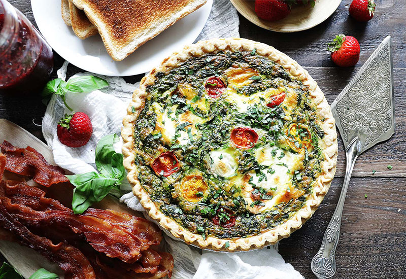 Roasted Tomato and Mozzarella Quiche