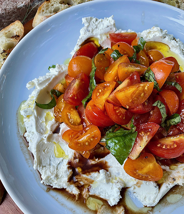 Creamy Garden Bruschetta Dip