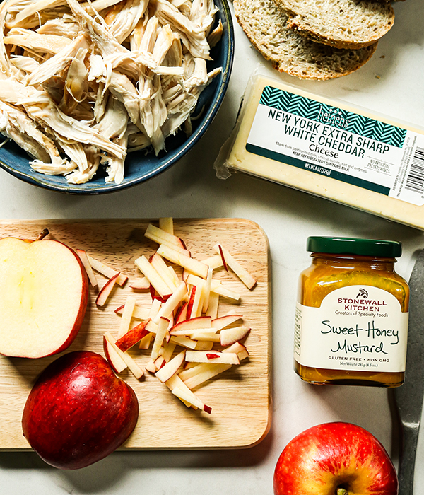 Honey Mustard Chicken Melts with Apple Slaw