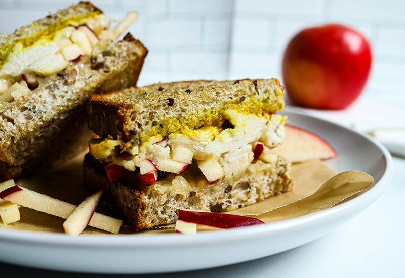 Honey Mustard Chicken Melt with Apple Slaw